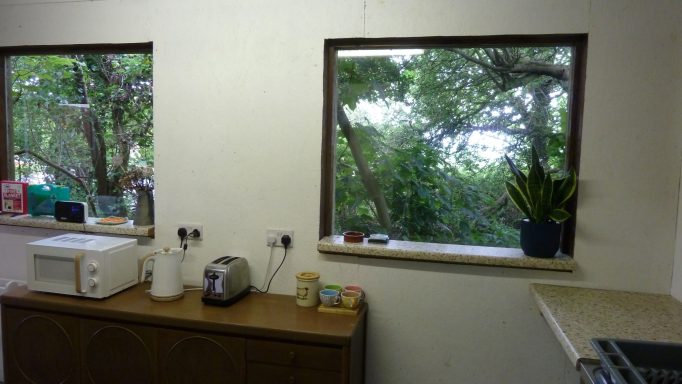 Kitchenette at Higher Cheristow Farm