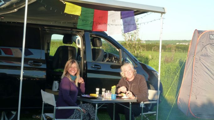 Relaxing camping